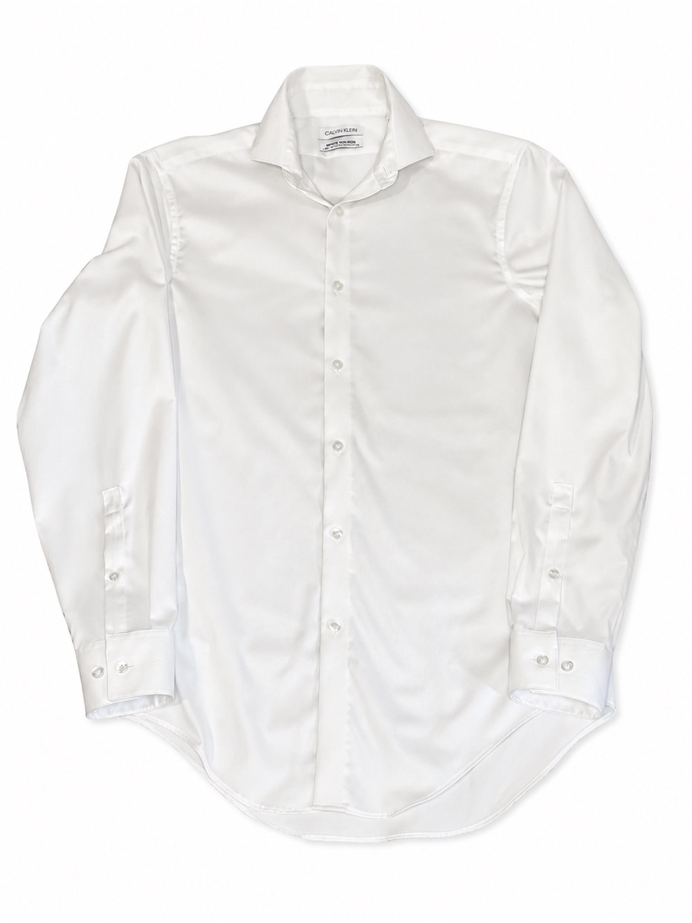 Calvin Klein Men's White Dress Shirt - Spread Collar